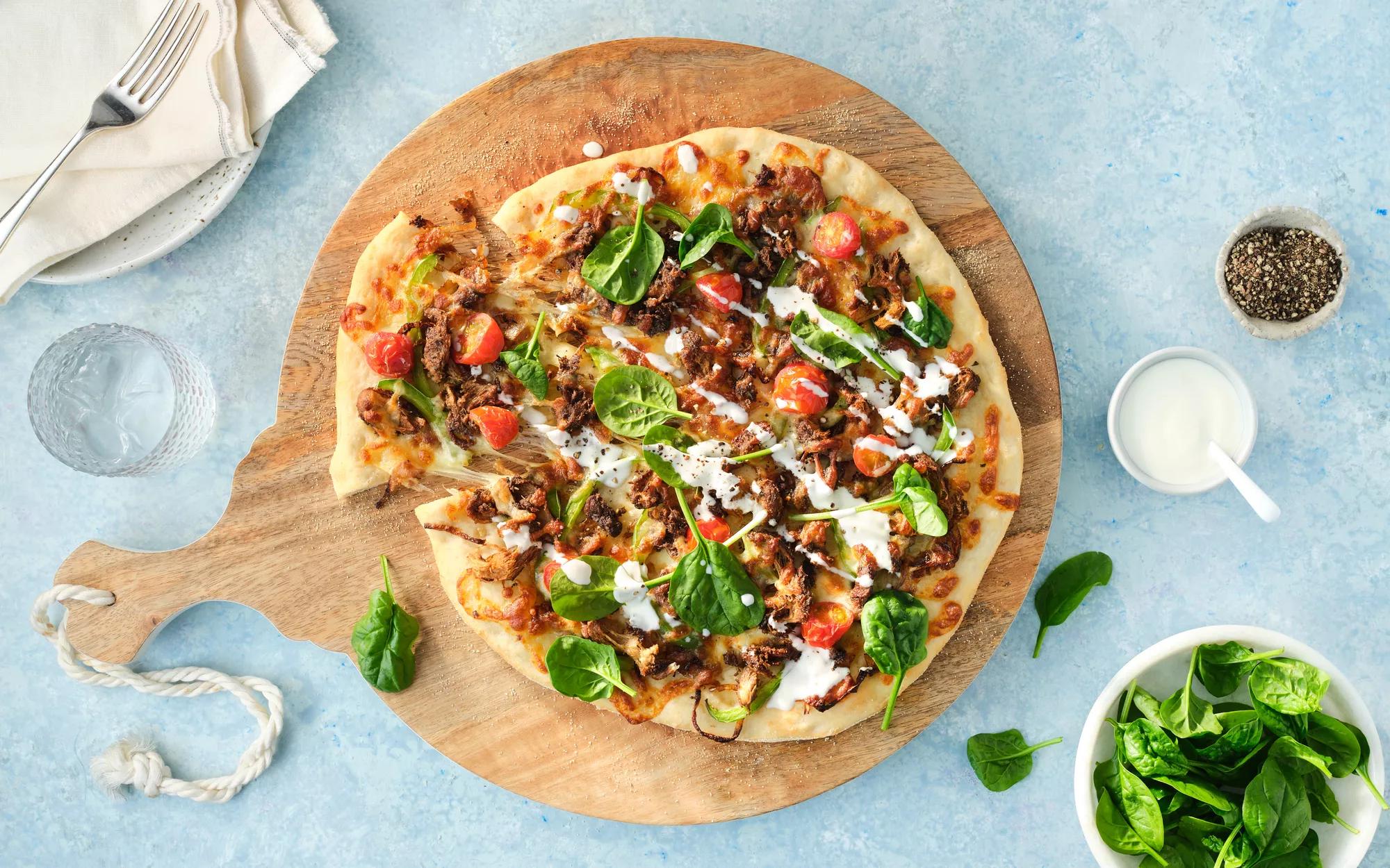 Turkish Style Plant Based Lamb Pizza