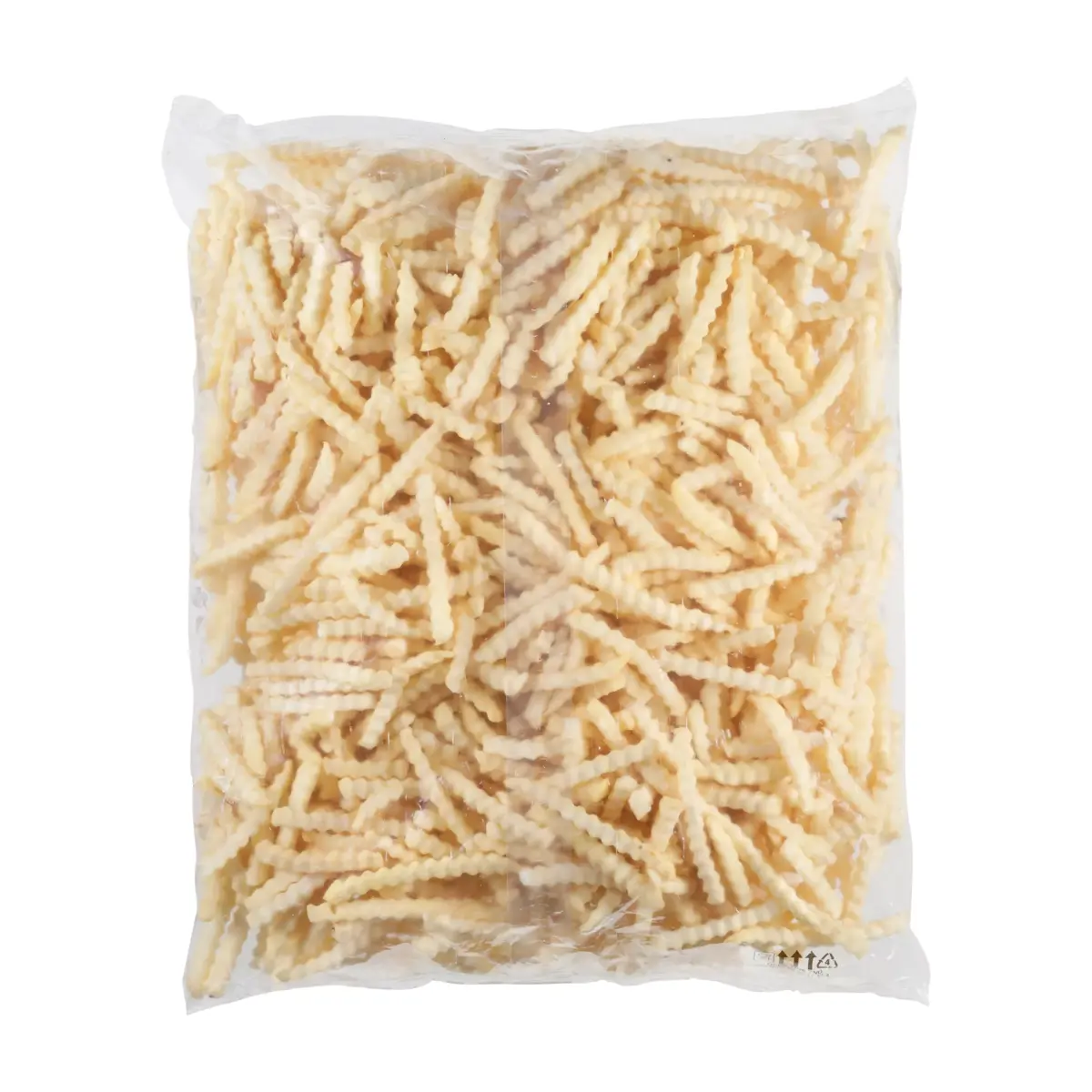 Simplot Conquest® Fries Papas a la francesa corte ondulado delgado con cobertura invisible, Reverso del paquete