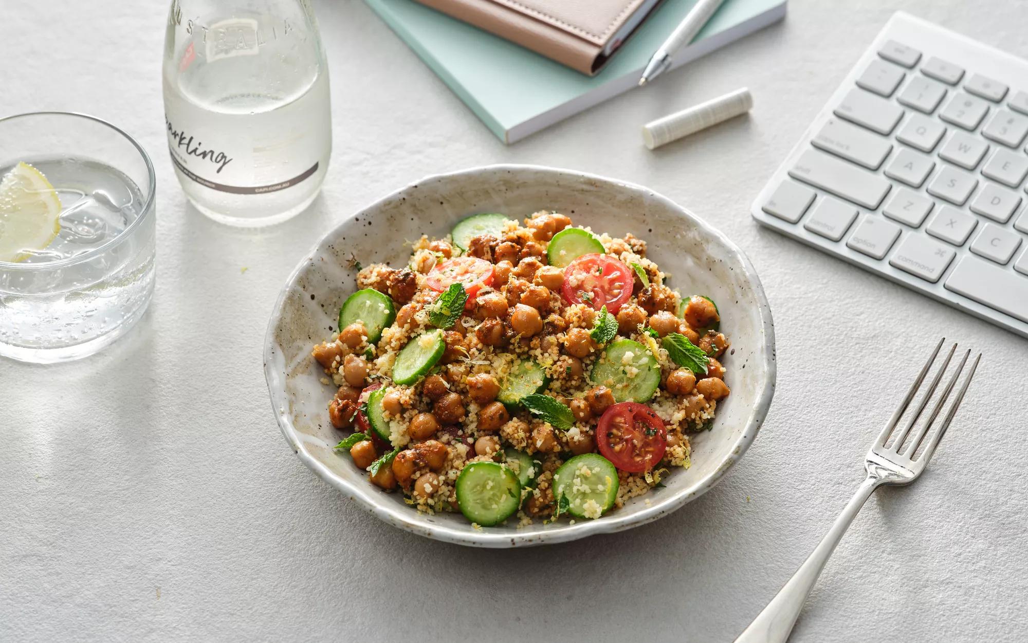 Warm Moroccan Chick Pea and Couscous Salad