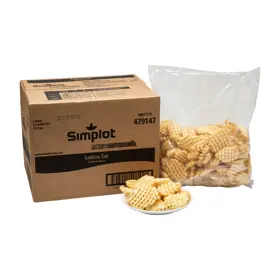Simplot Megacrunch® Fries Papas a la francesa con cobertura corte lattice, con cáscara, Estilo