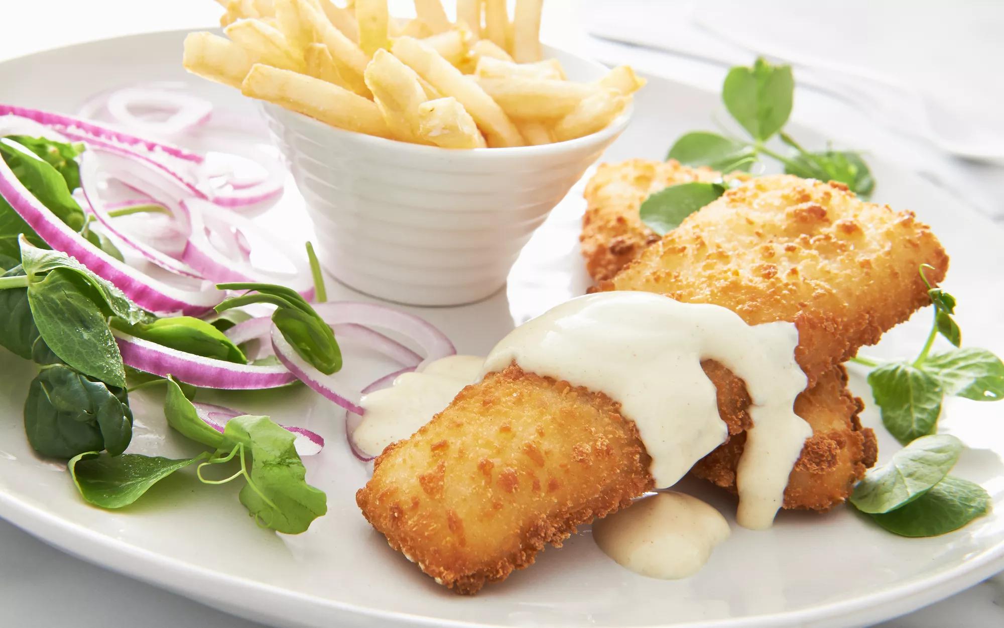 Fish With Honey Mustard Dressing