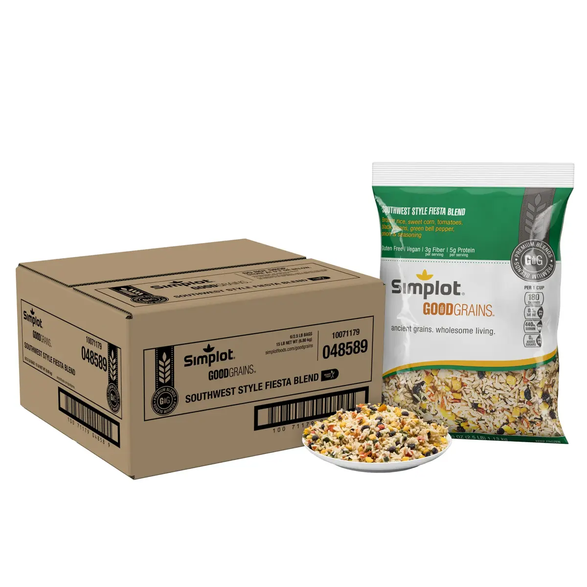 Simplot Good Grains™ RTE Southwest Style Fiesta Blend, Styled