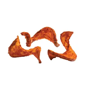 Simplot SIDEWINDERS™ Fries Papas a la francesa SIDEWINDERS™ con rebozado sabor barbacoa ahumado, corte original, con cáscara, Listo