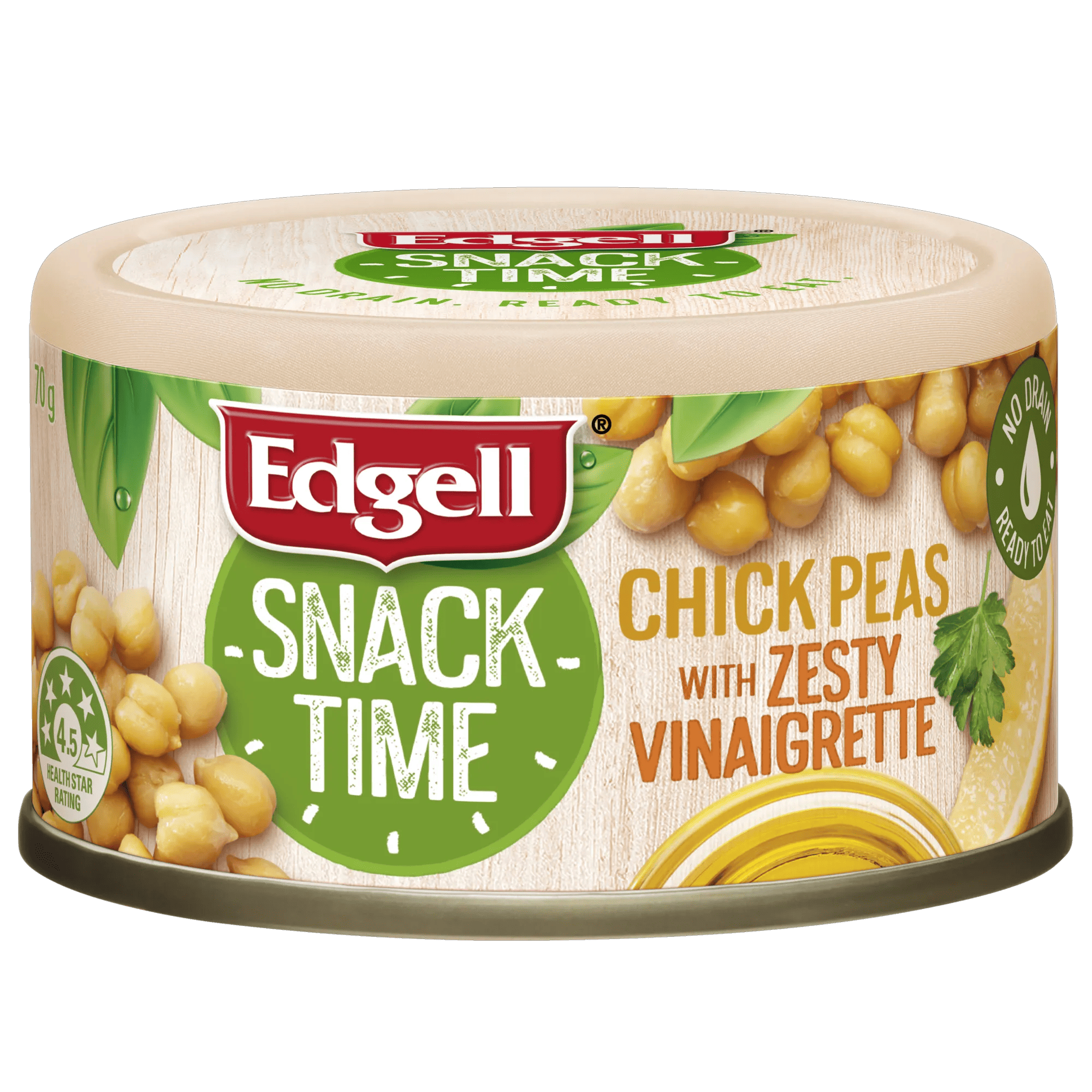 Edgell Chick Peas with Zest Vinaigrette 70g, Can