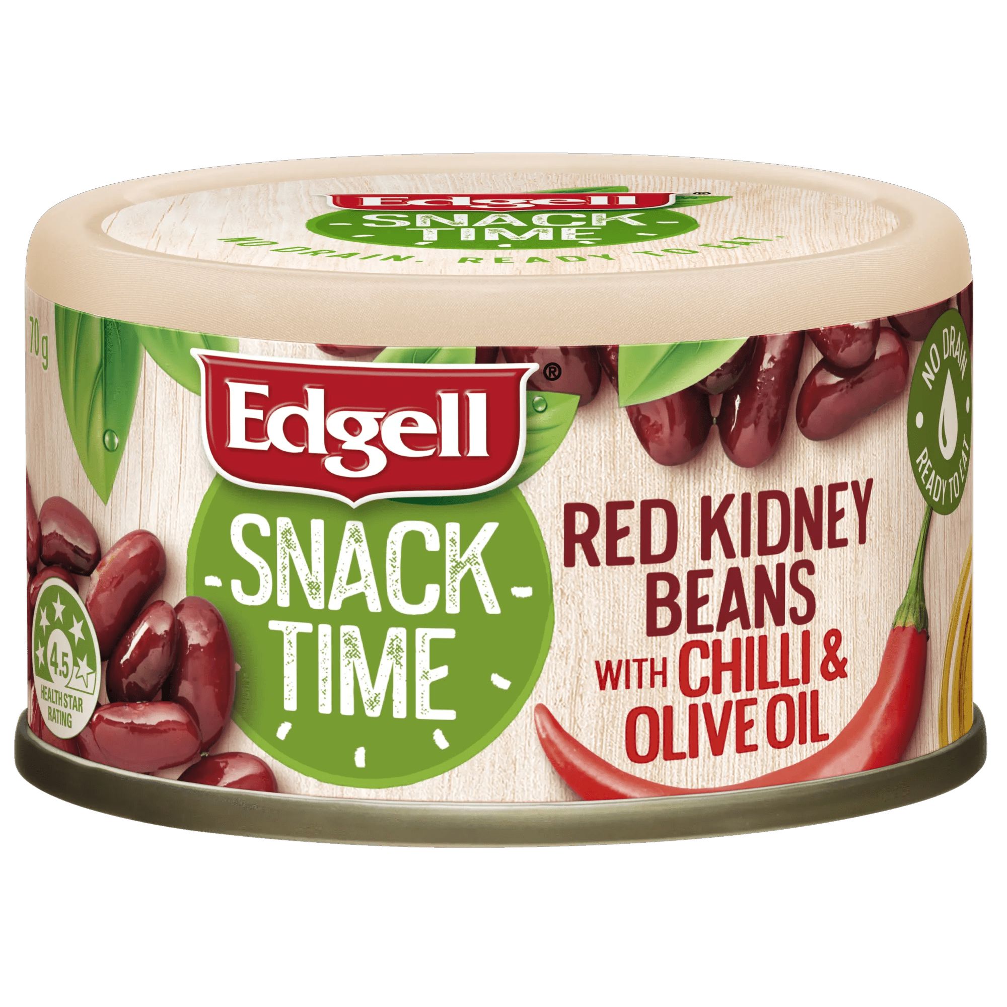 Edgell Red Kidney Beans with Chilli and Olive Oil 70g, Can