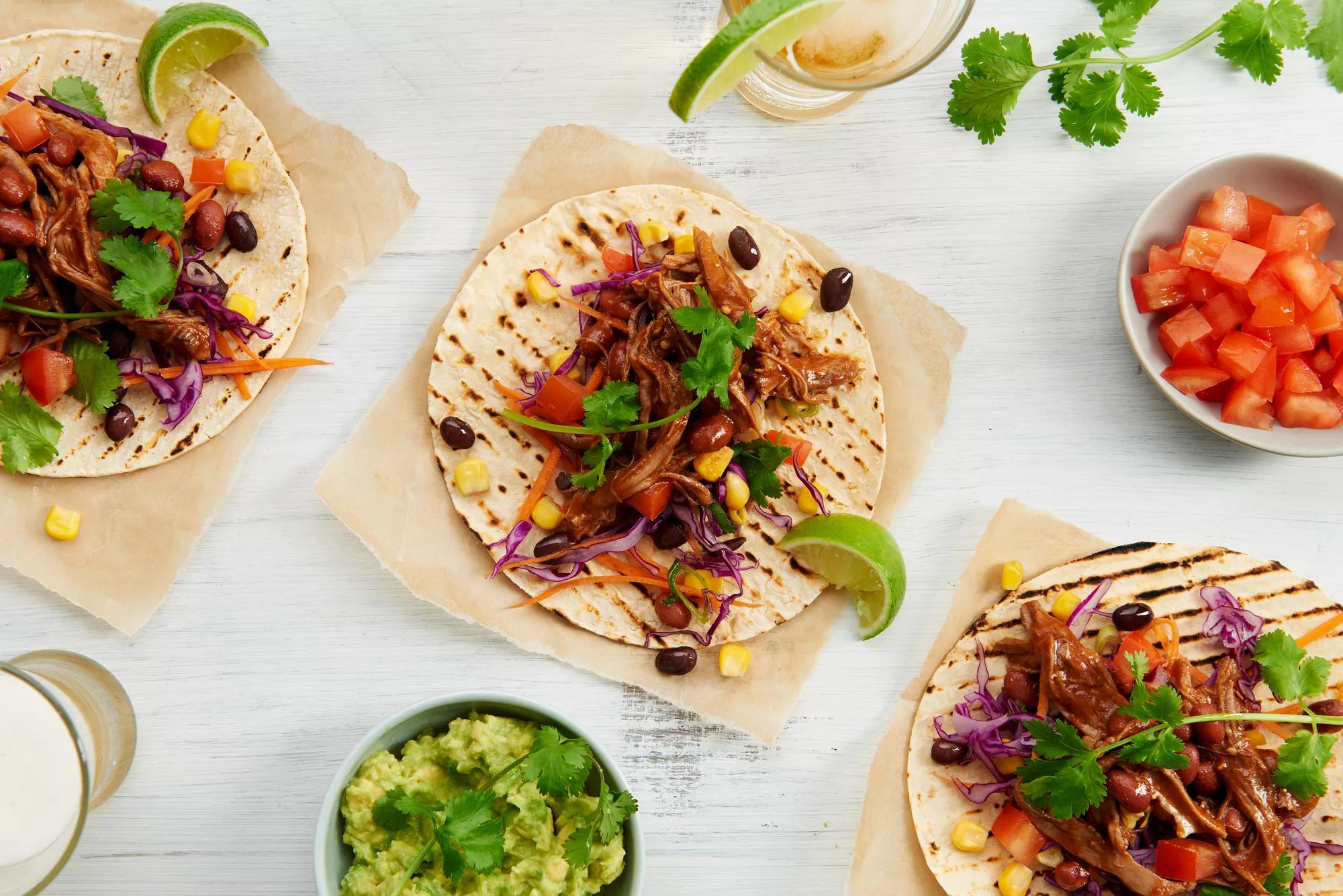 Beef & Bean Soft Shell Tacos