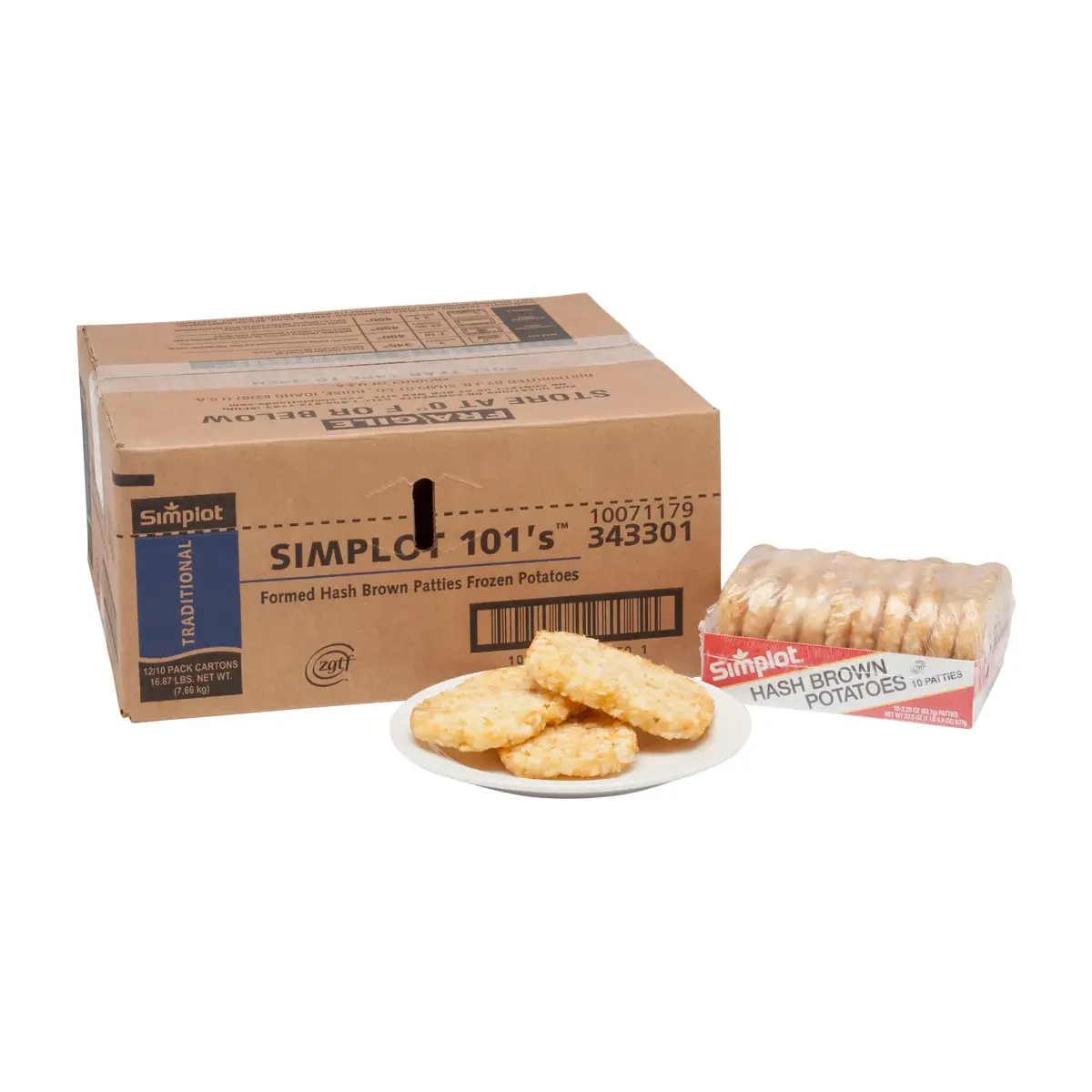 Simplot Traditional™ Potatoes Hash Brown Patties, Styled