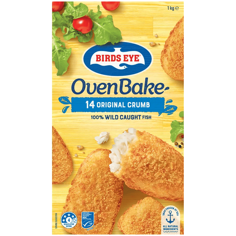 Birds Eye Oven Bake Original Crumb Fish 1 Kilogram Boxed