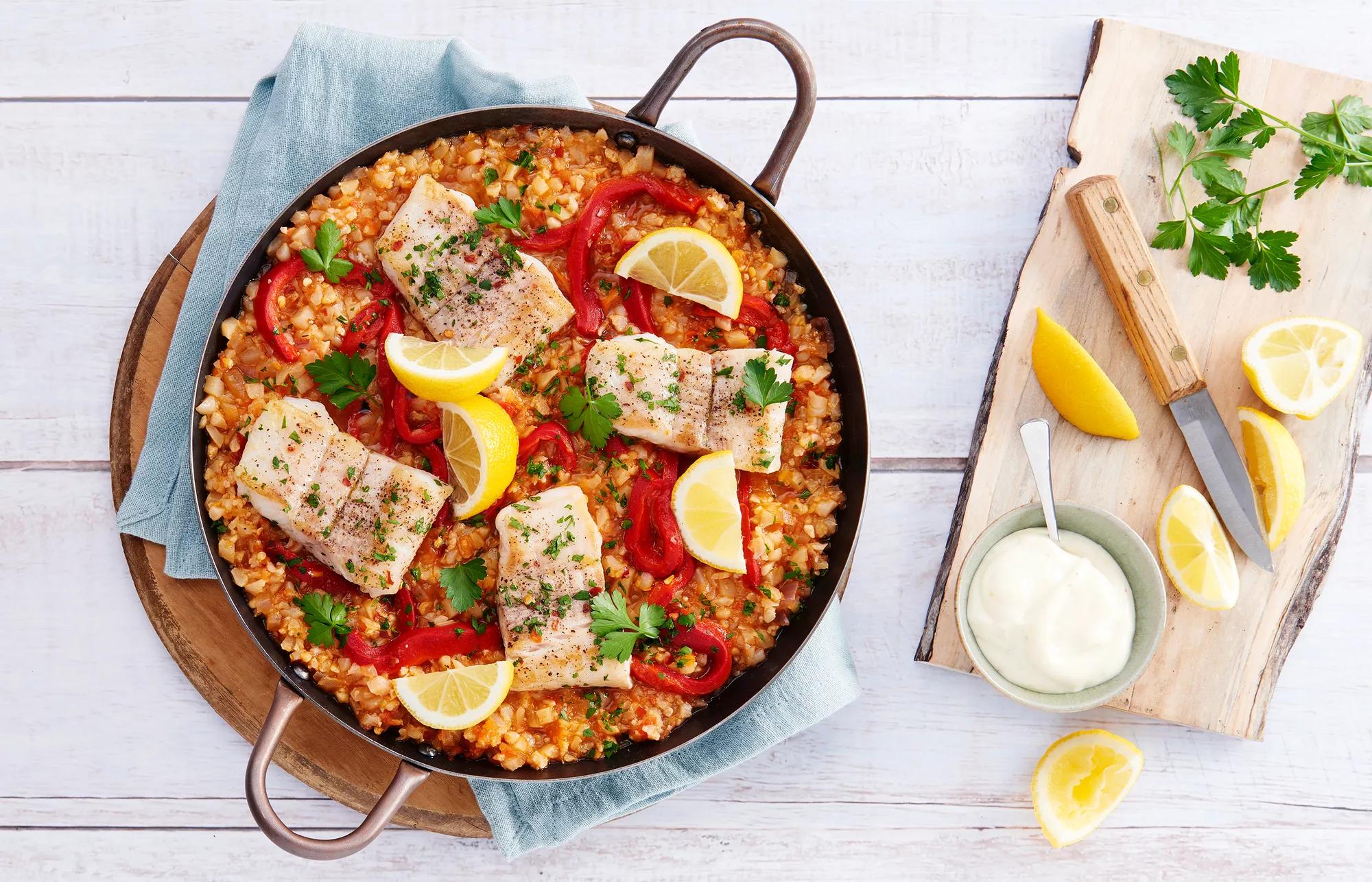 Cauliflower Rice Paella
