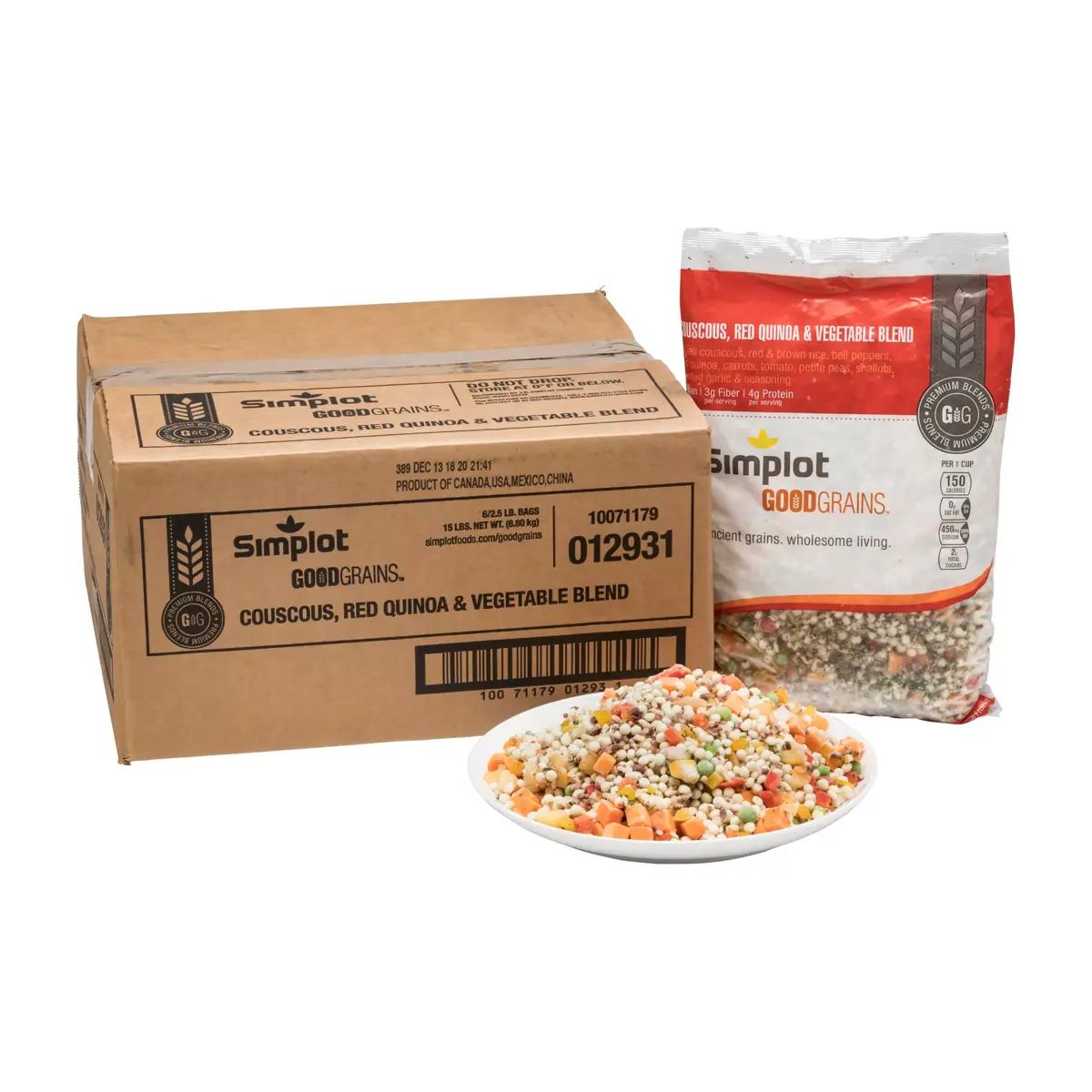 Simplot Good Grains™ Couscous, Red Quinoa and Vegetable Blend, Styled