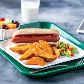 Simplot Tater Pals™ Fries Savory Reduced Sodium 10 Cut Crinkle Cut Wedges, Skin On, Styled