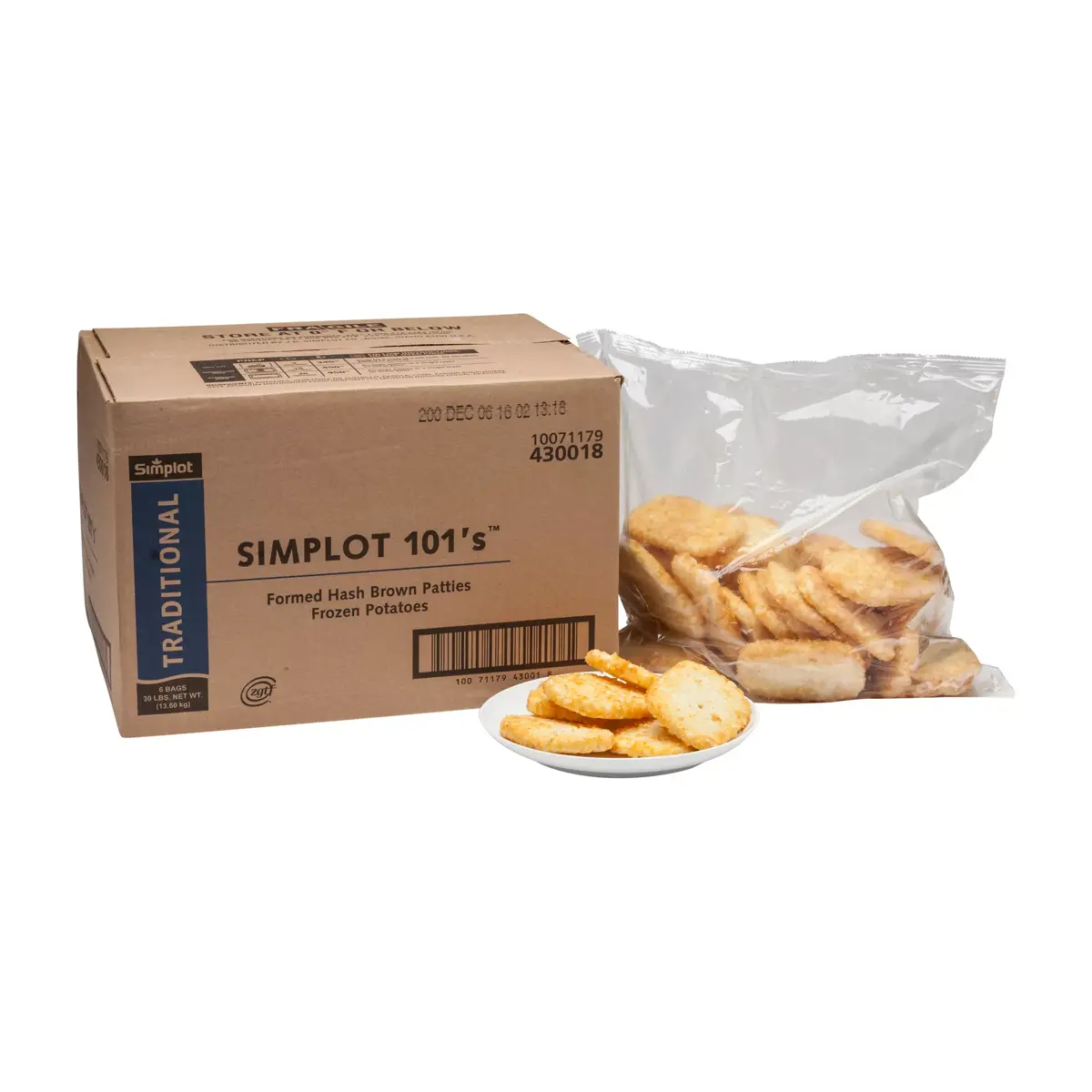 Simplot Traditional™ Potatoes Hash Brown Patties, Styled
