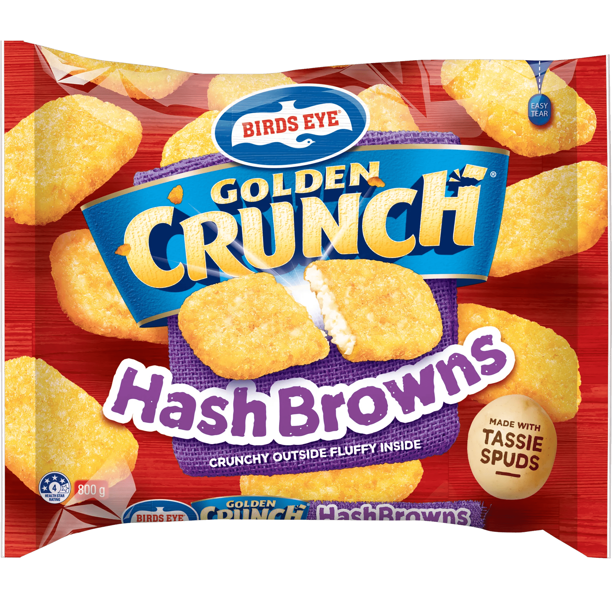 Birds Eye Golden Crunch Hash Browns 800 grams bagged