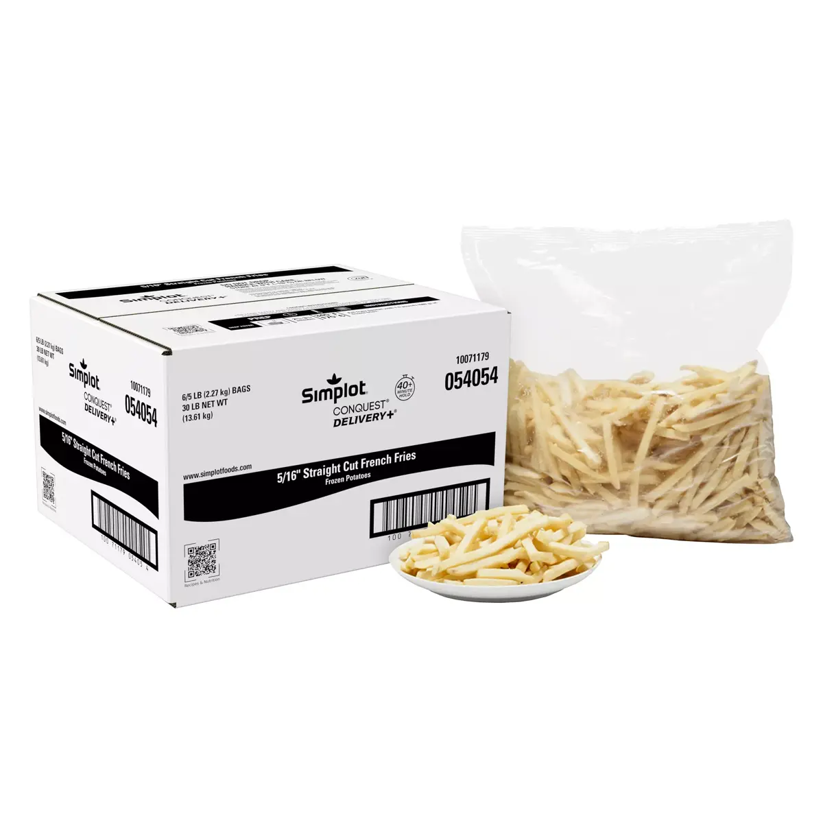 Simplot Conquest® Delivery+® Clear Coated Straight Cut Fries, Styled