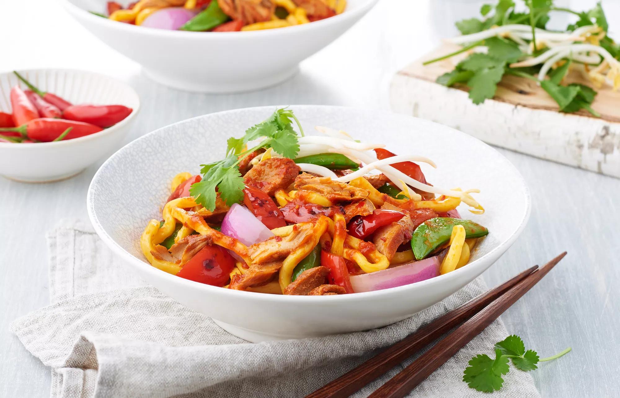Fiery Sriracha Hokkien Noodles