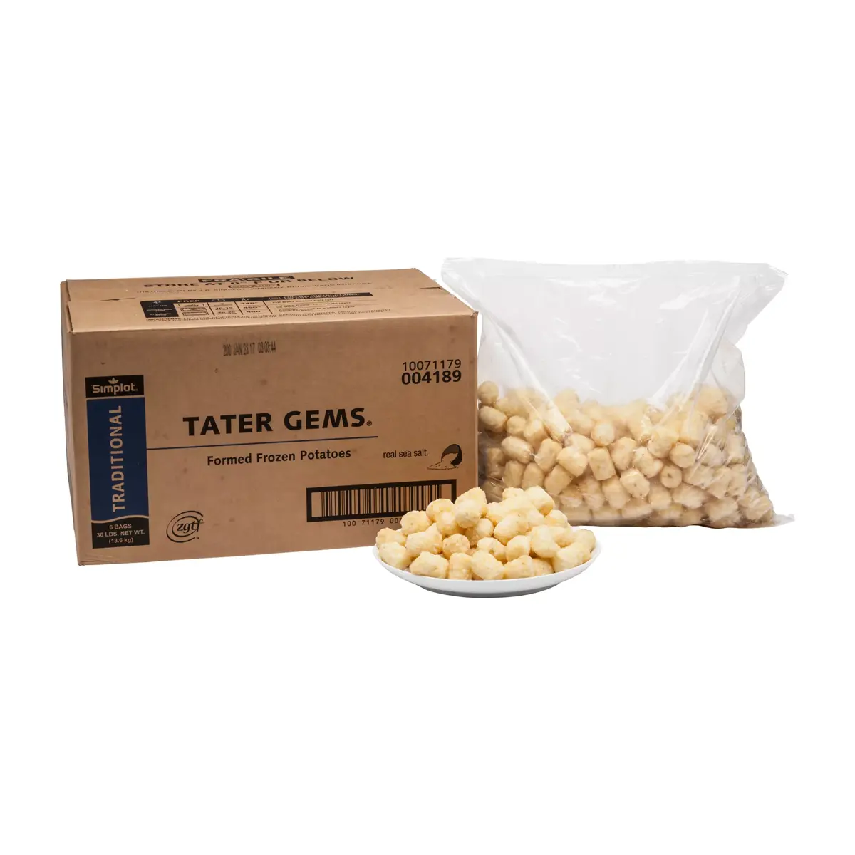 Simplot Traditional™ Potatoes Tater Gems®, reducidas en sodio, Estilo