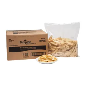 Simplot Bent Arm Ale® Fries Beer-battered Entrée Cut Fries, Skin On, Styled