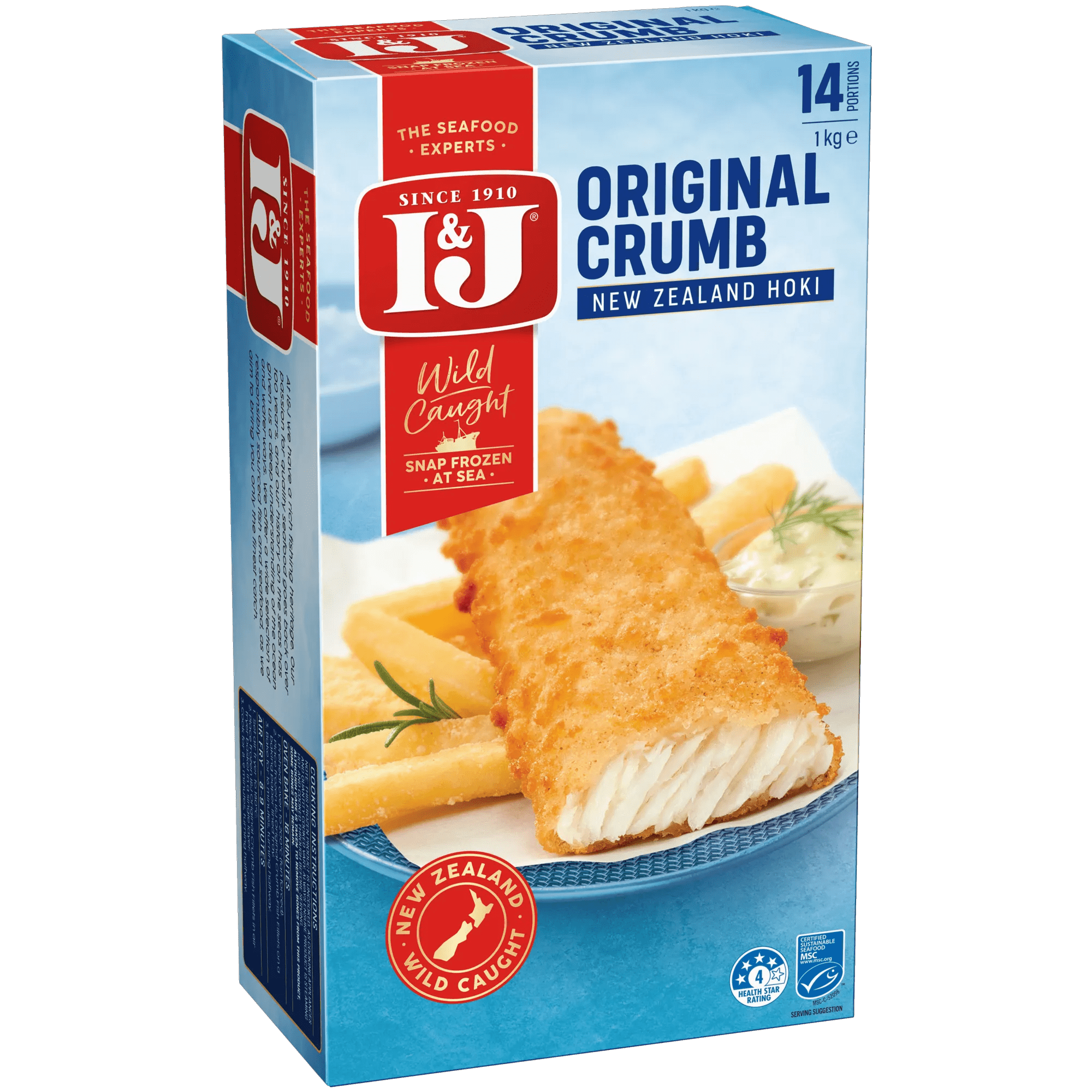 I and J Light and Crispy Original Crumb 1kg, Box