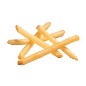 Simplot Conquest® Fries Papas a la francesa corte delgado con cobertura transparente, con cáscara, Listo