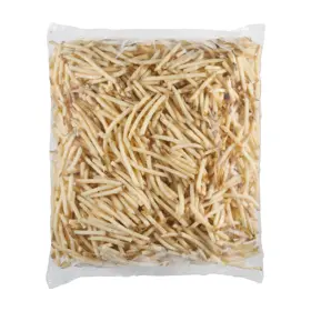 Simplot Megacrunch® Fries Papas a la francesa con cobertura corte en juliana, con cáscara, Frente del paquete