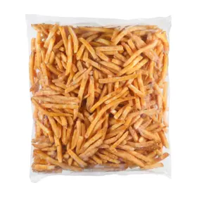 Simplot SeasonedCRISP® Delivery+® Savory Battered Straight Cut Fries, Skin On, Front Innerpack