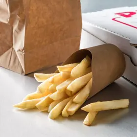 Simplot Conquest® Fries Papas triangulares con cobertura transparente, Estilo