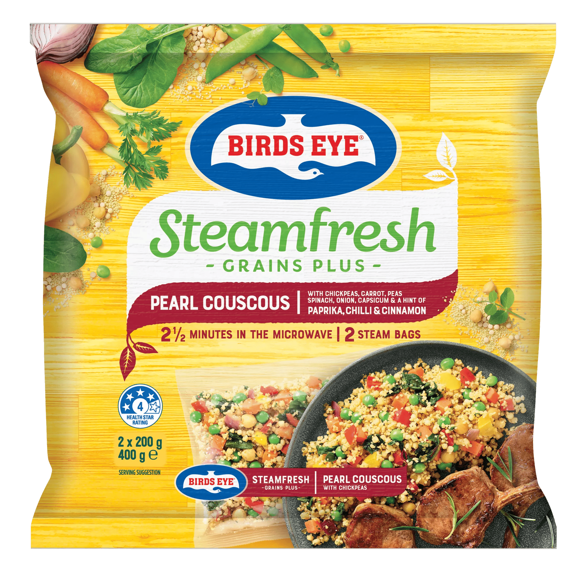 10498 BE Steam Pearl Couscous with Chick Peas 400g