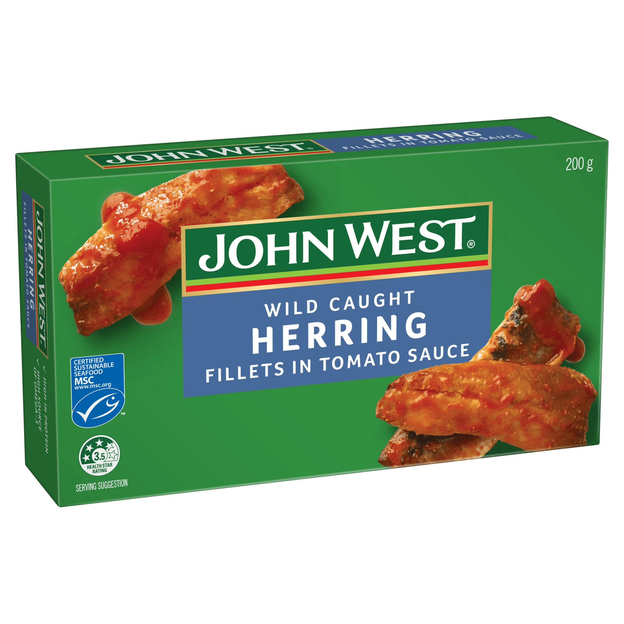 John West Herring in Tomato Sauce 200g, Box
