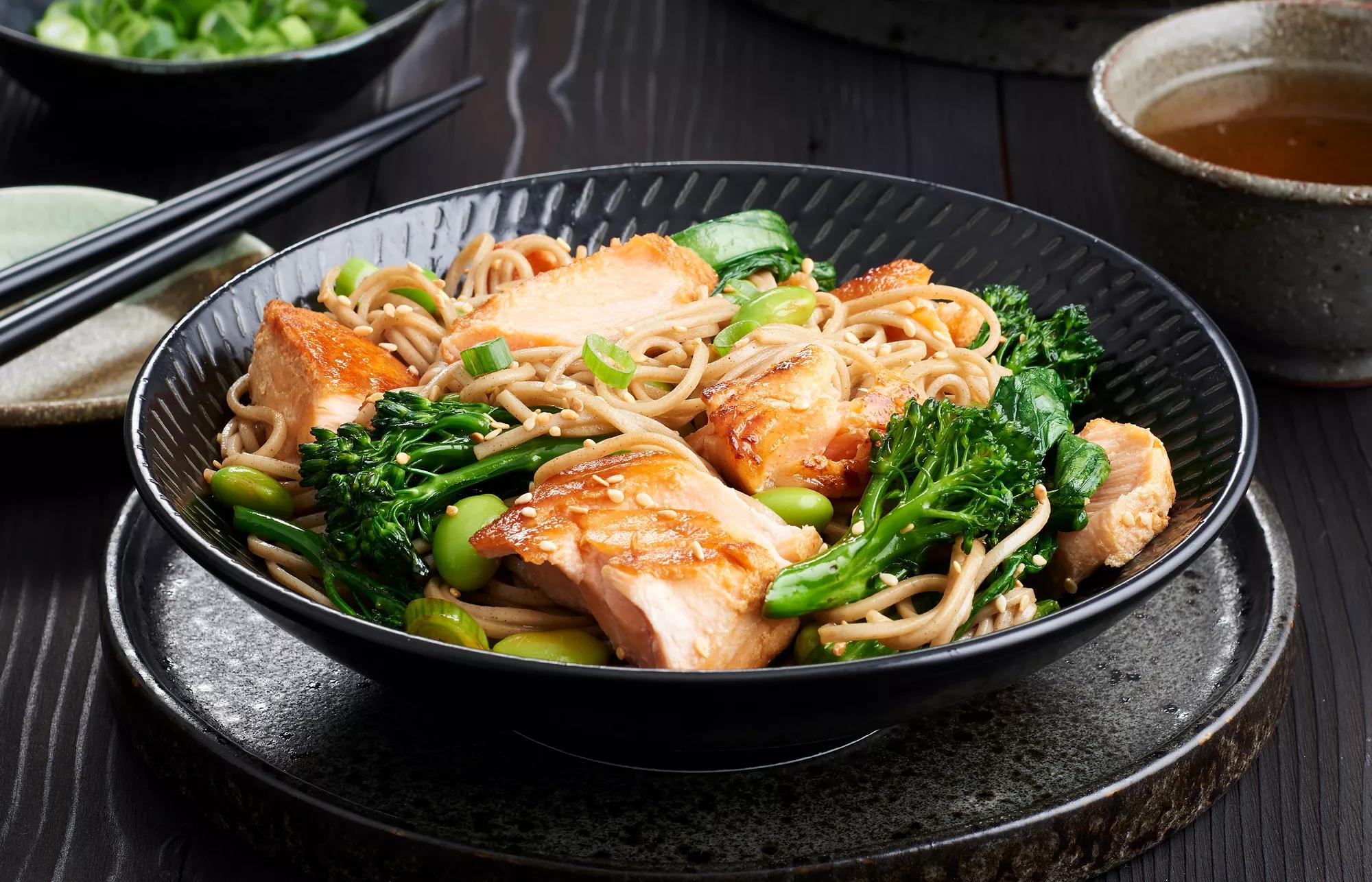 Salmon Soba Bowl