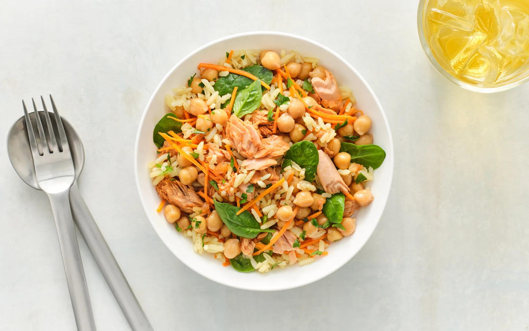 Tomato and Onion Tuna Rice Bowl