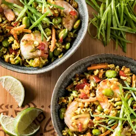 Simplot Good Grains™ Combinación de quinoa roja y verduras estilo tailandés, En uso