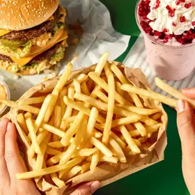 Simplot Blue Ribbon® Express Papas a la francesa corte delgado, emblema del noroeste, Estilo