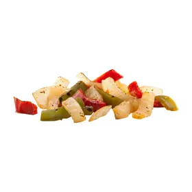 Simplot RoastWorks® Combinación de pimientos rostizados a la llama y cebollas RTE, Listo