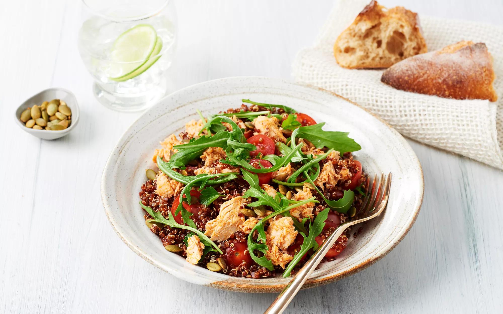 Quinoa & Salmon Salad With Pepitas