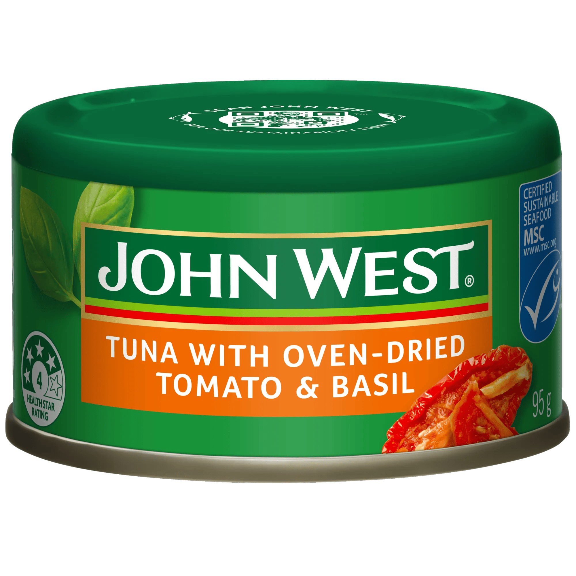 John West Tuna Oven Dried Tomato Basil 95 grams canned
