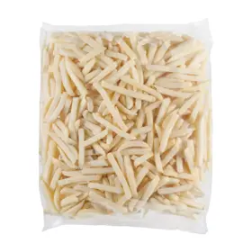 Simplot Conquest® Fries Papas a la francesa corte recto con cobertura transparente, Frente del paquete