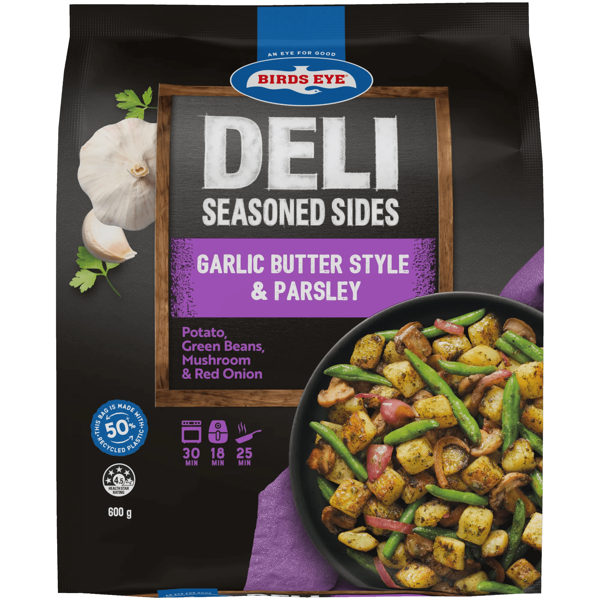 Birds Eye Deli Garlic Butter Style & Parsley 600g Bagged