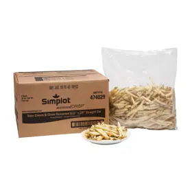 Simplot SeasonedCRISP® Fries Sour Cream and Chive Straight Cut Fries, Skin On, Styled