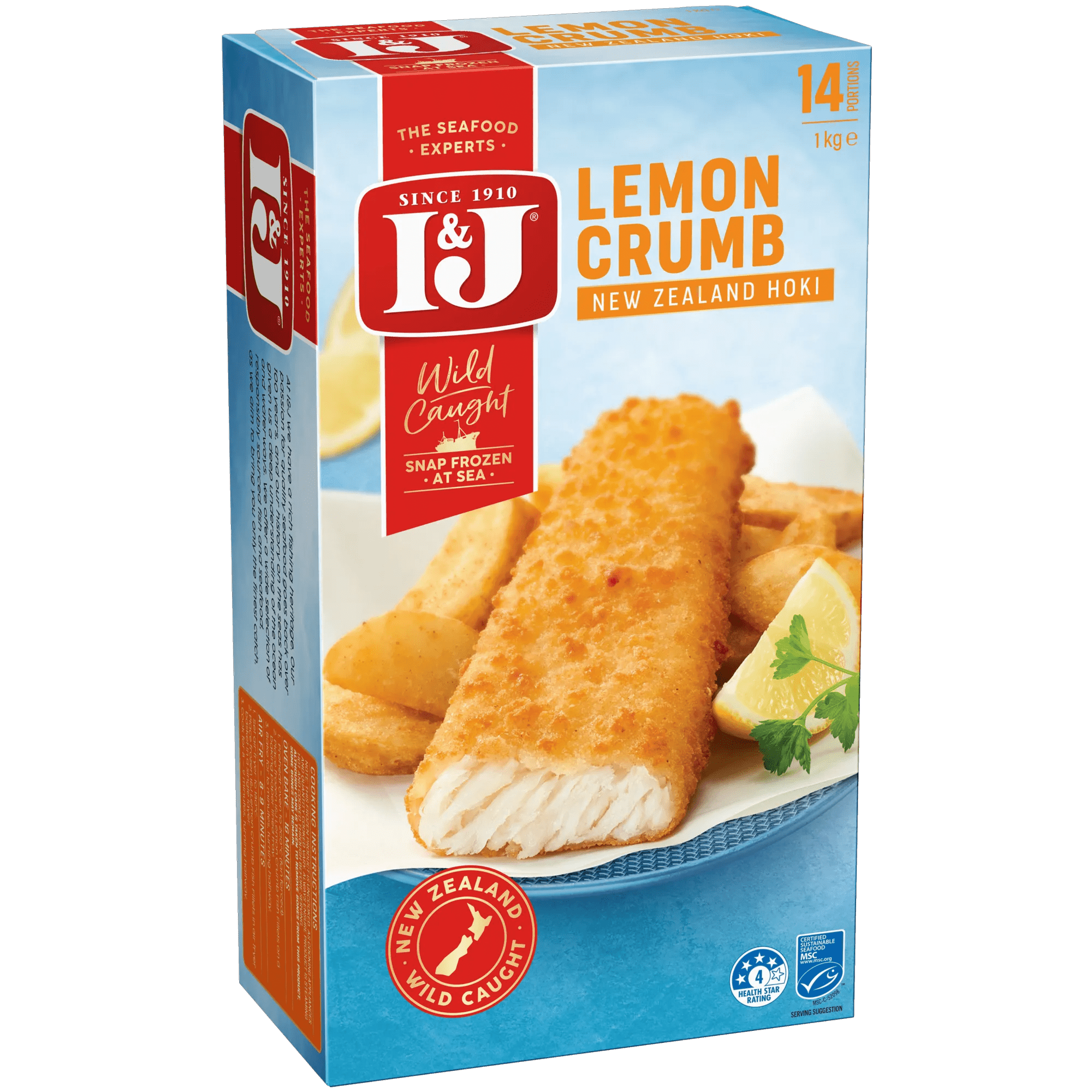 I and J Light and Crispy Lemon Crumb 1kg, Box