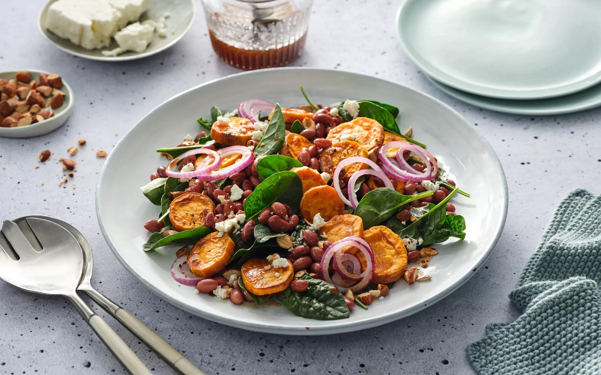 Warm Bean Sweet Potato Salad