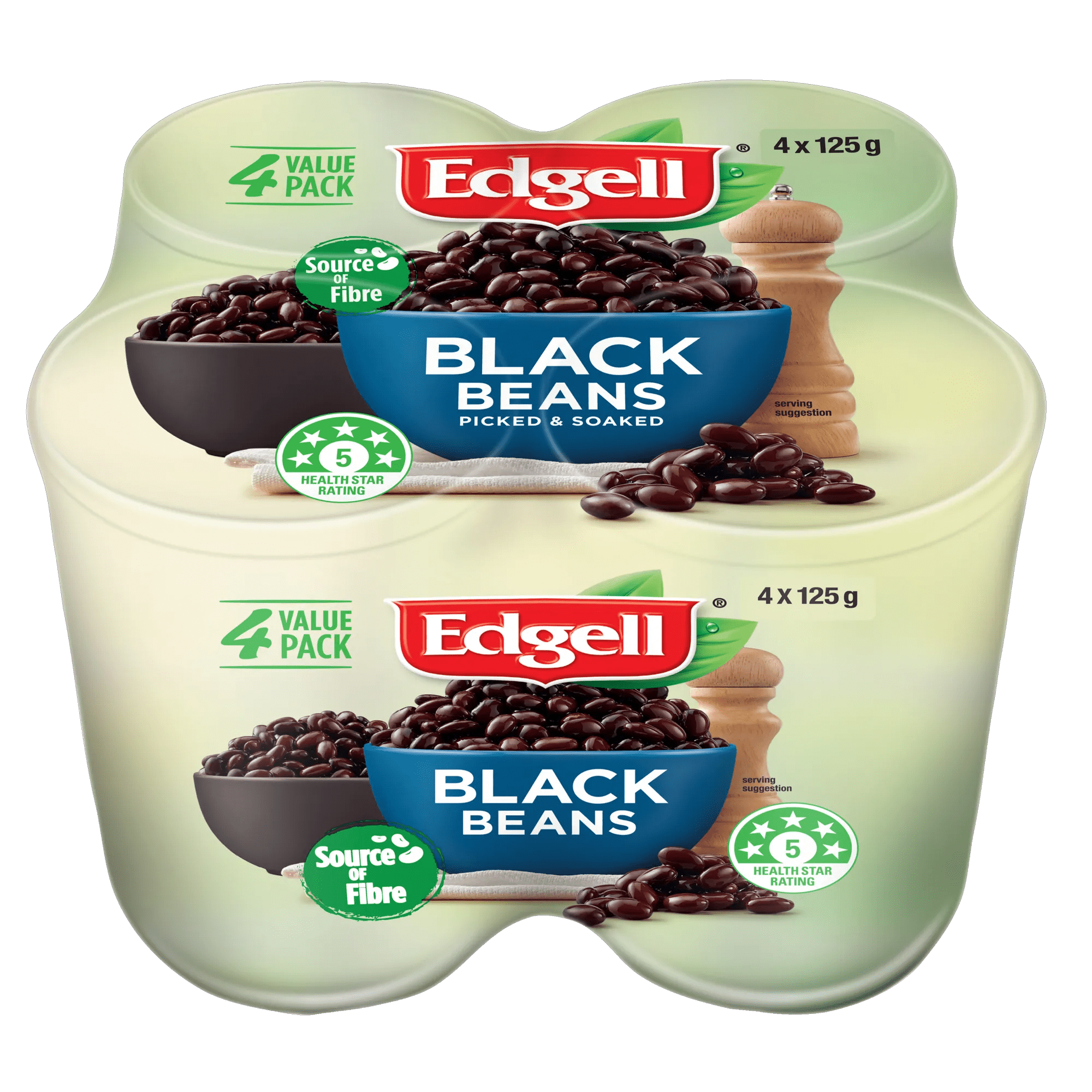Edgell Black Beans 4x125g, Cans