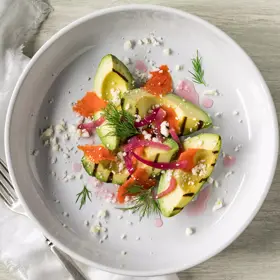Simplot Harvest Fresh® Avocados Individually Wrapped Avocado Halves, Frozen, Styled