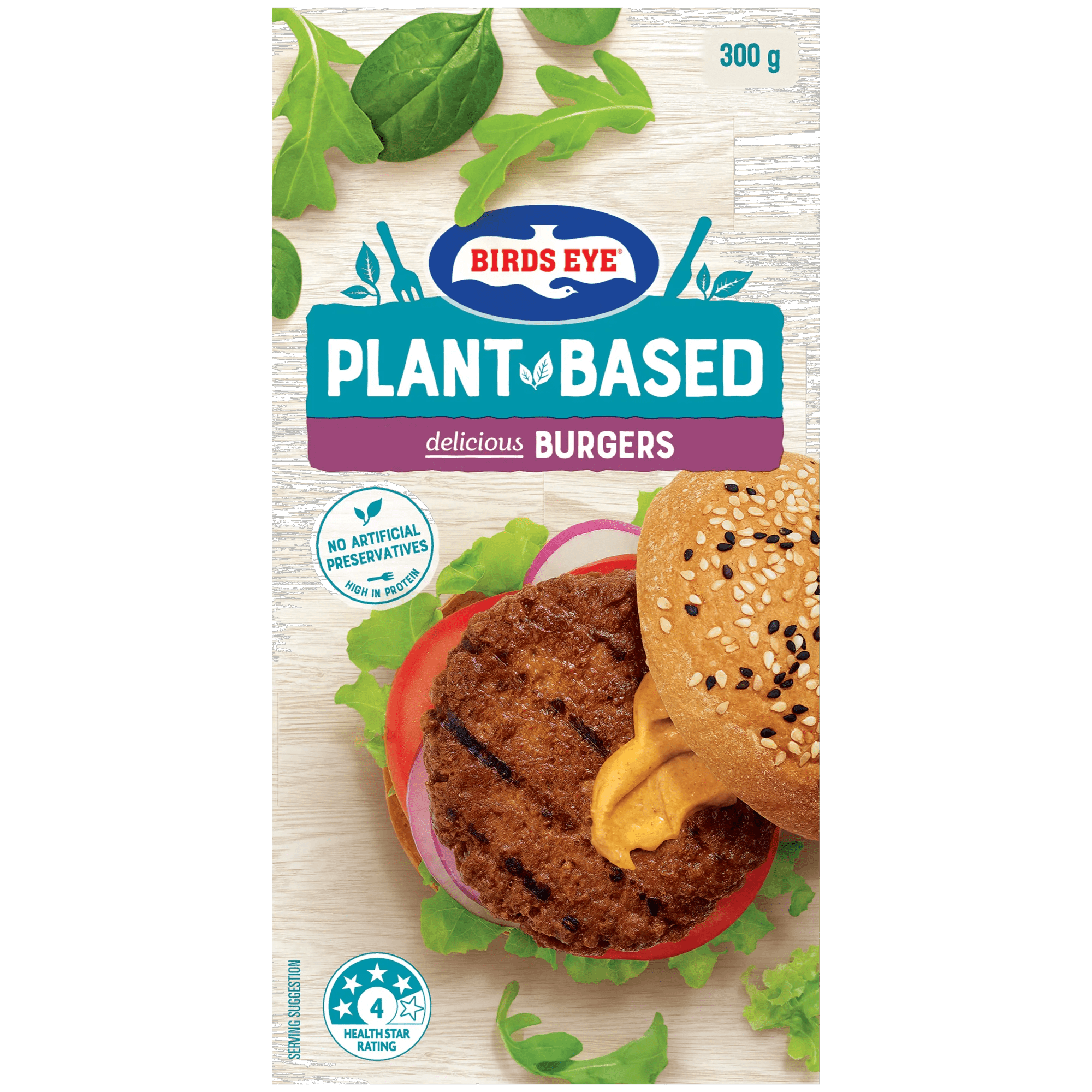 Birds Eye Plant Based Burgers 300 Grams Boxed