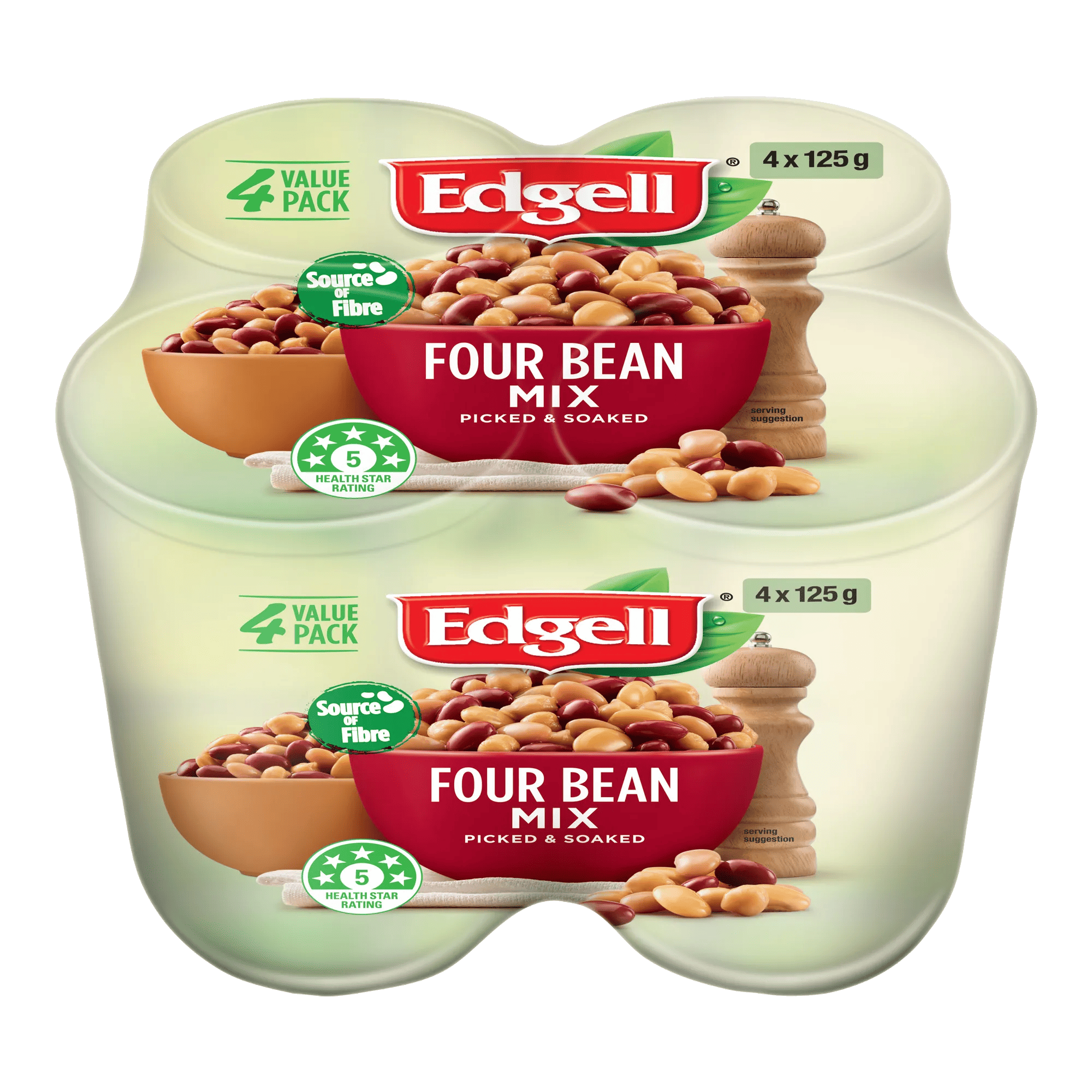 Edgell Four Bean Mix 4x125g, Cans 