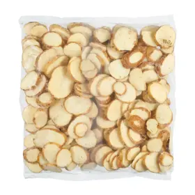 Simplot Skincredibles® Potatoes Rebanadas de papas corte redondeado, con cáscara, Reverso del paquete