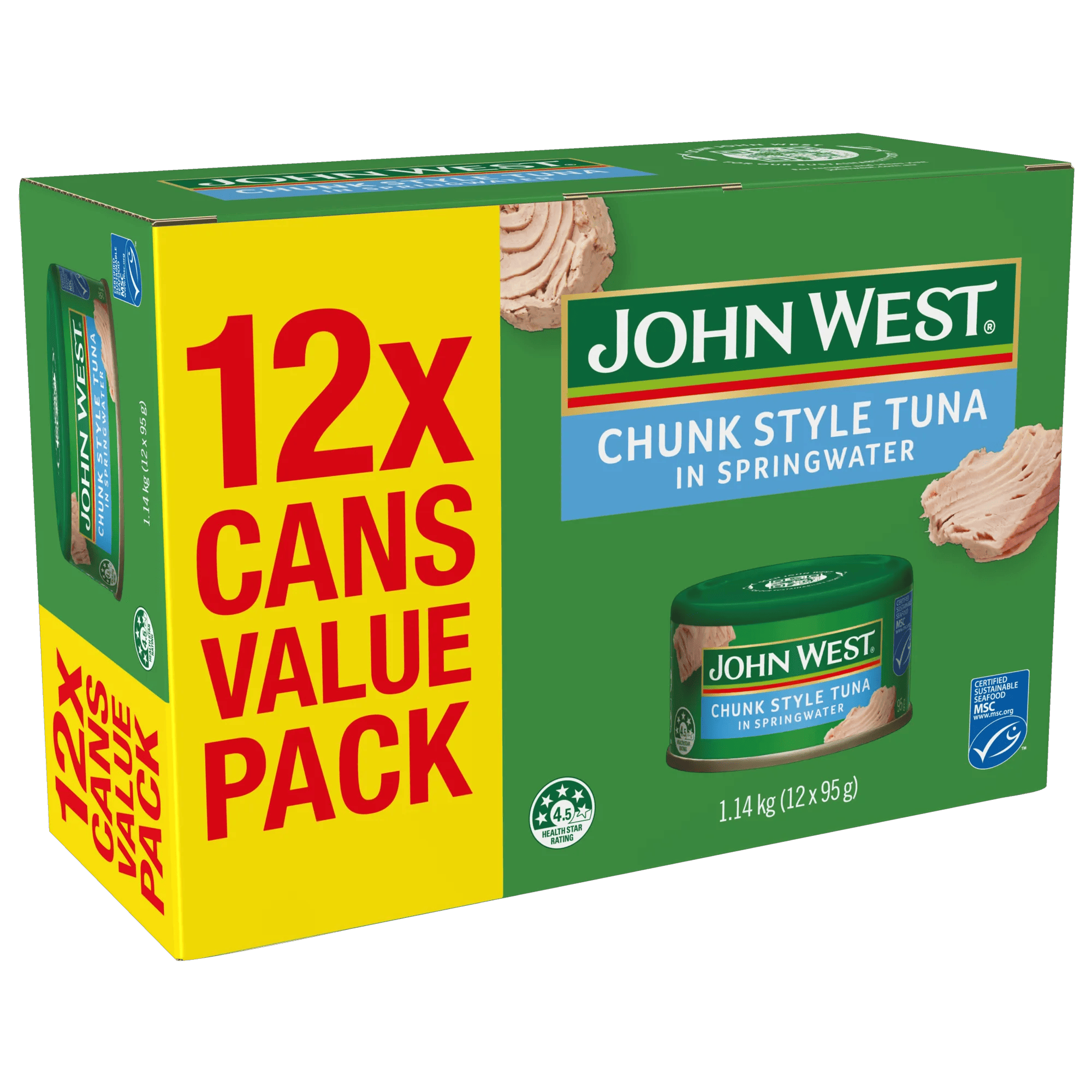 John West Tuna Springwater 12x95g, Box