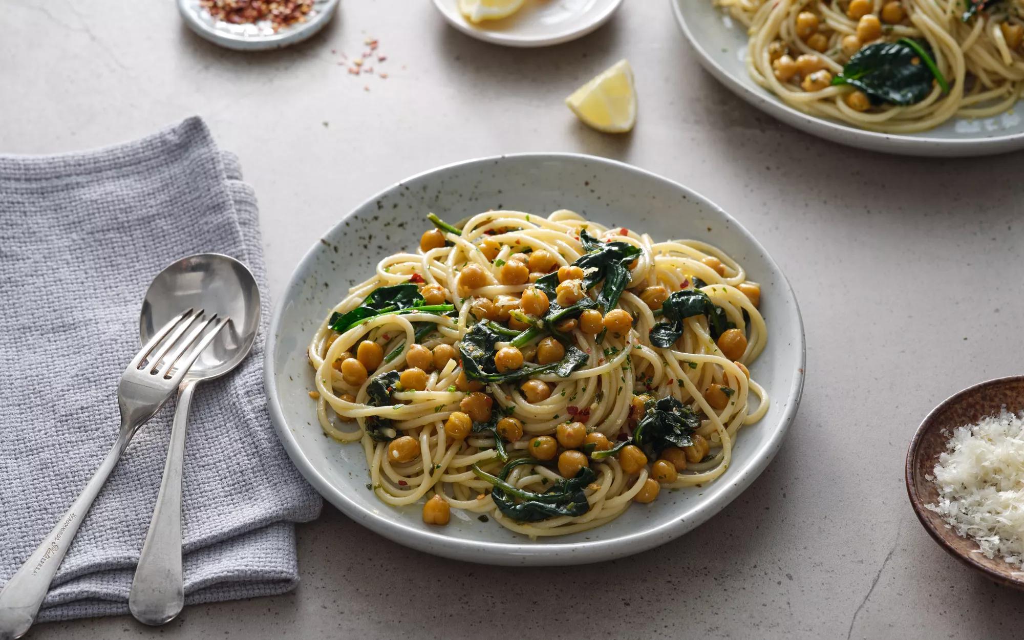 Chick Pea Spinach Spaghettini