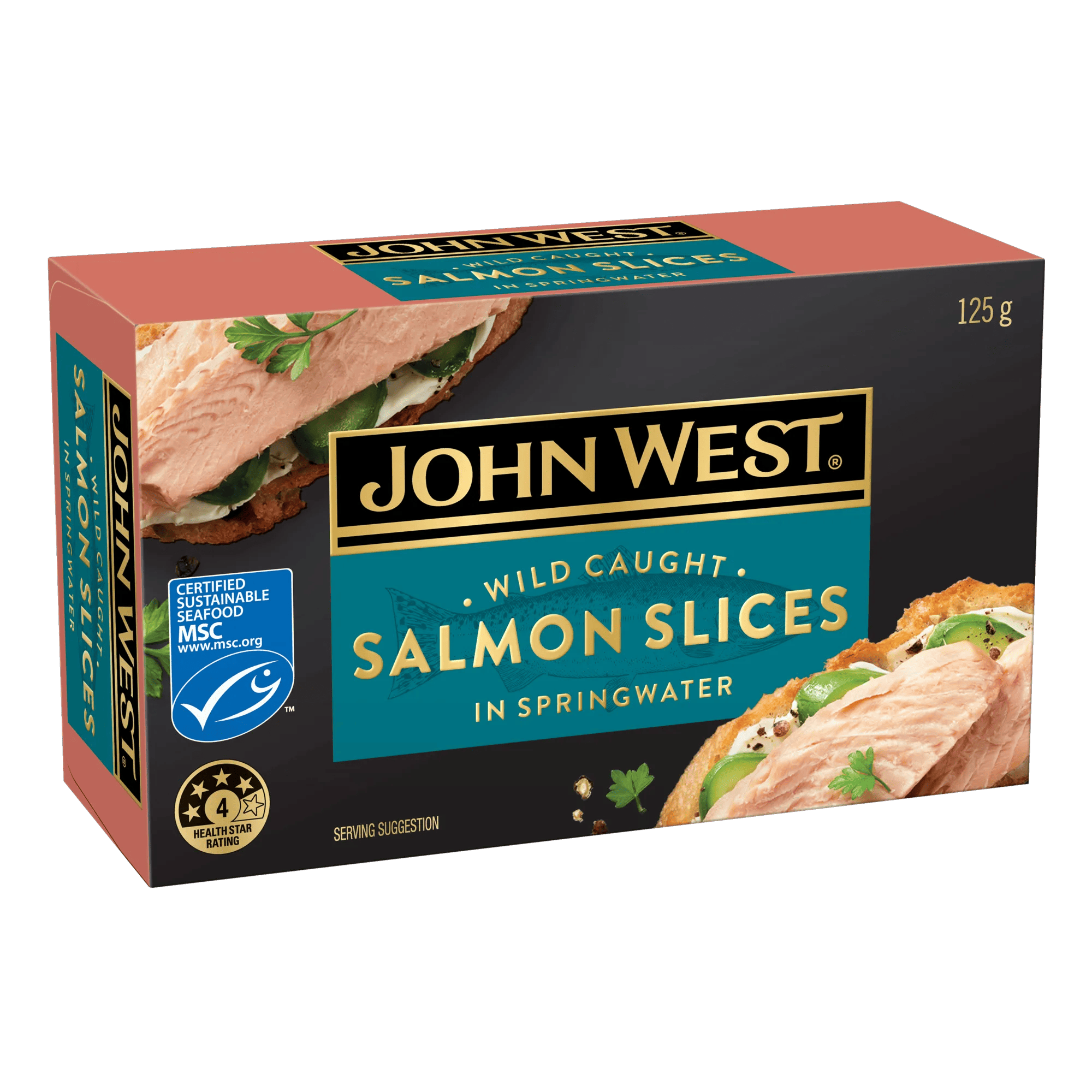 John West Salmon Slices In Springwater 125g, Box
