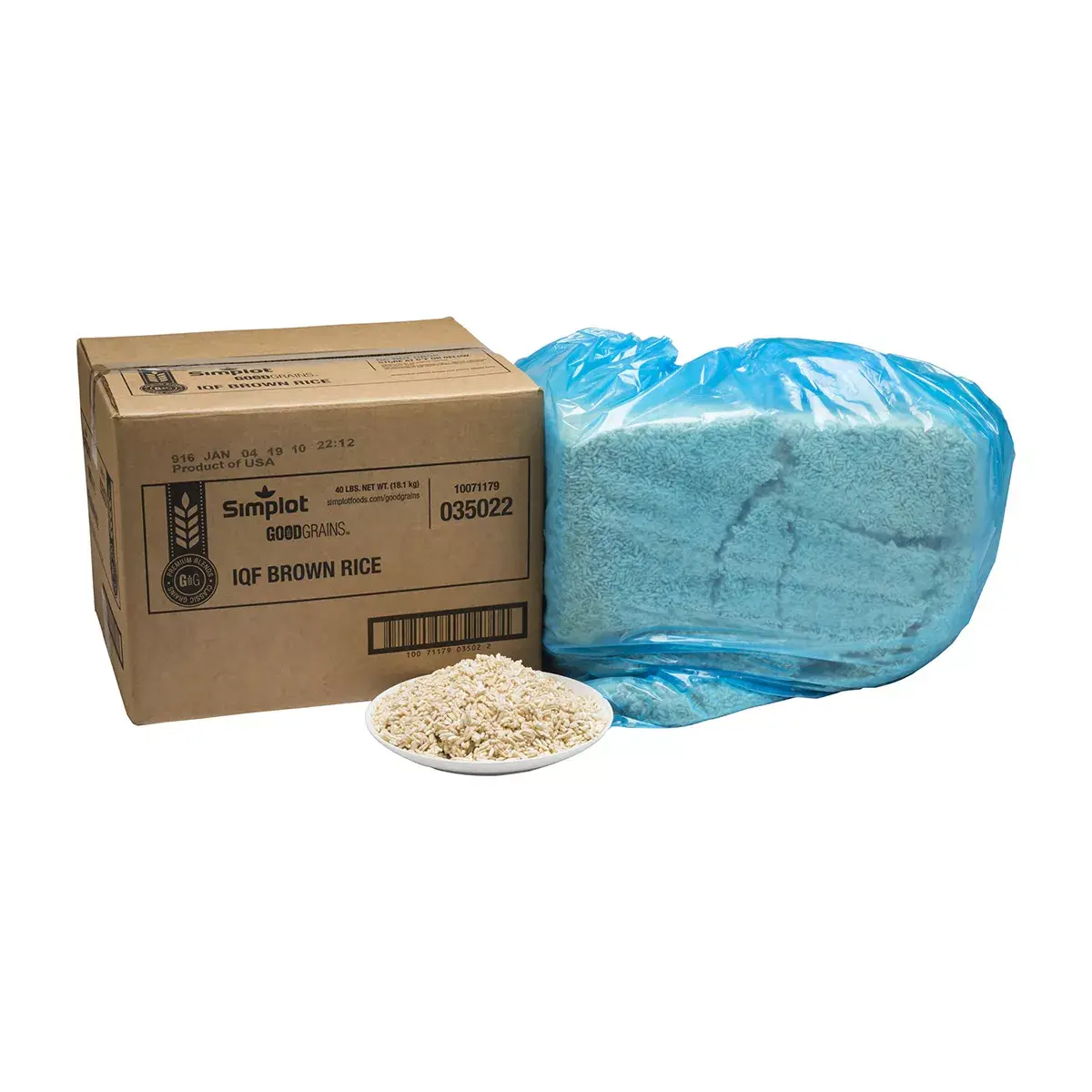Simplot Good Grains™ Brown Rice, IQF, Styled