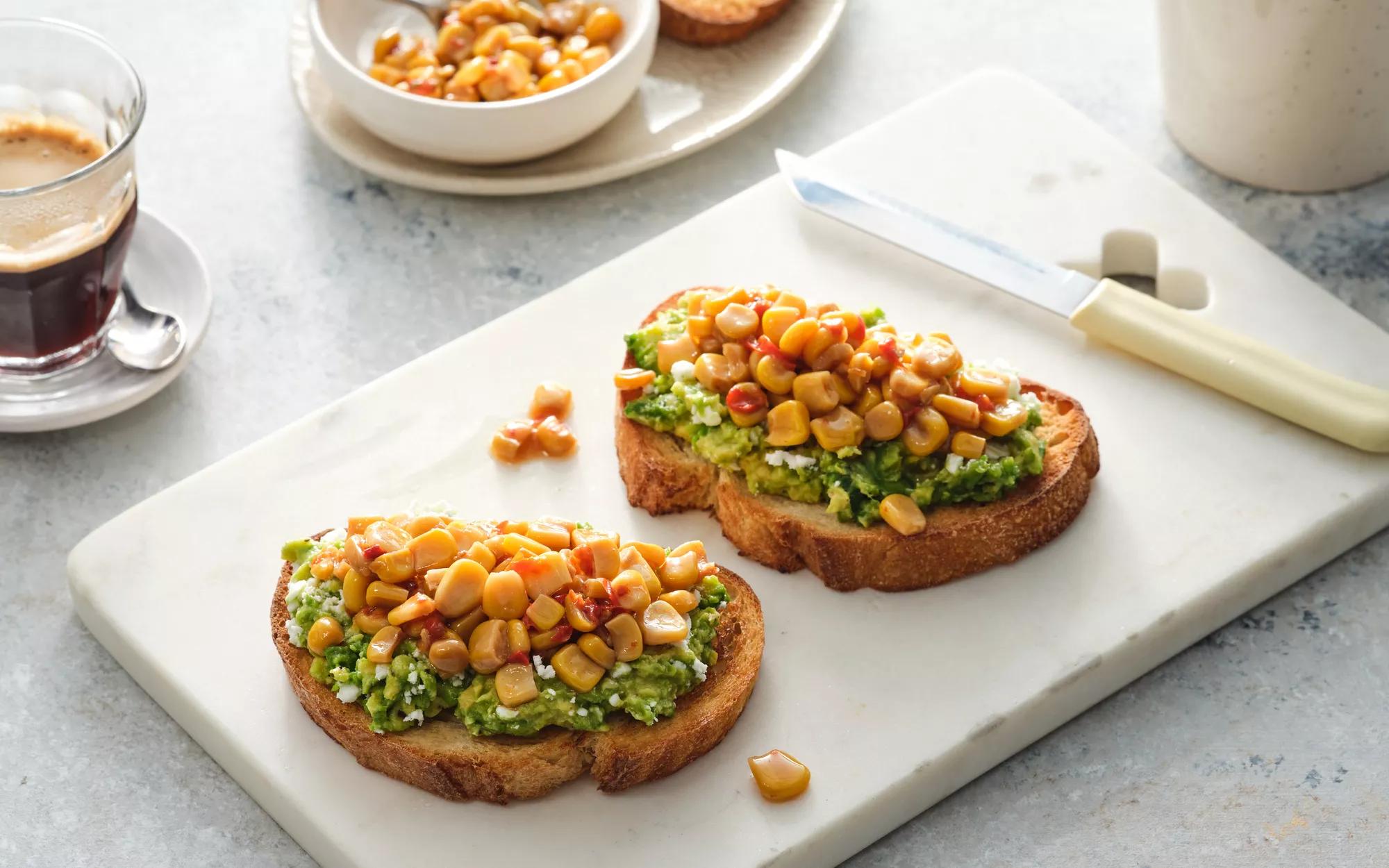 Smashed Avo and Crumbled Fetta on Toast Recipe